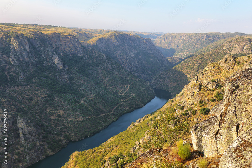 Pena del Aguila viewpoint in Douro International Nature Park, Spain
