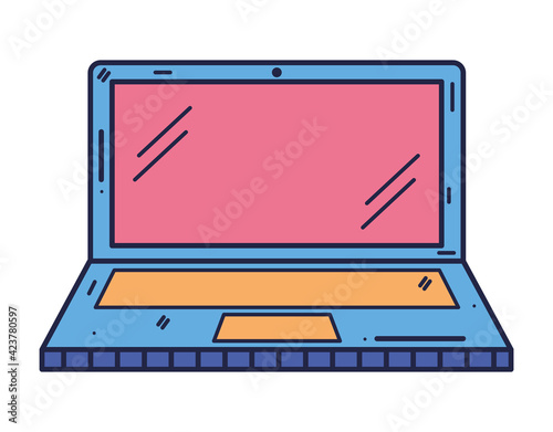 open blue laptop