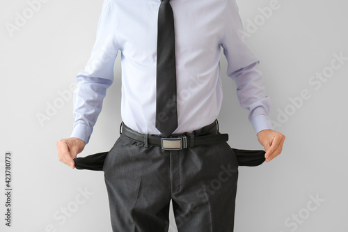 Businessman with empty pock...
