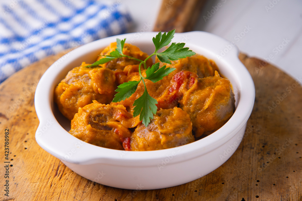Meatballs with tomato sauce from a tapas bar in spain Meatballs with tomato sauce from a tapas bar in spain