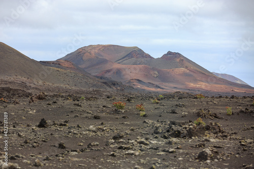 volcanic landscape in island