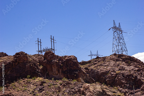 Desert power plant and posts