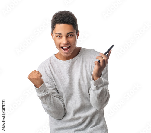 Happy African-American teen...