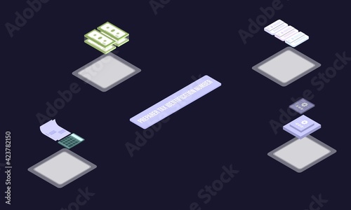 Preparer Tax Identification Number concept on abstract design