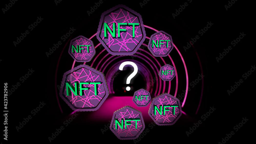 NFT non fungible tokens, crypto art on colorful abstract background. trade for unique collectibles in games or art. 3d render of NFT crypto art collectibles concept illustration. Bubble or rally. NFT non fungible tokens, crypto art on colorful abstract background. trade for unique collectibles in games or art. 3d render of NFT crypto art collectibles concept illustration. Bubble or rally.