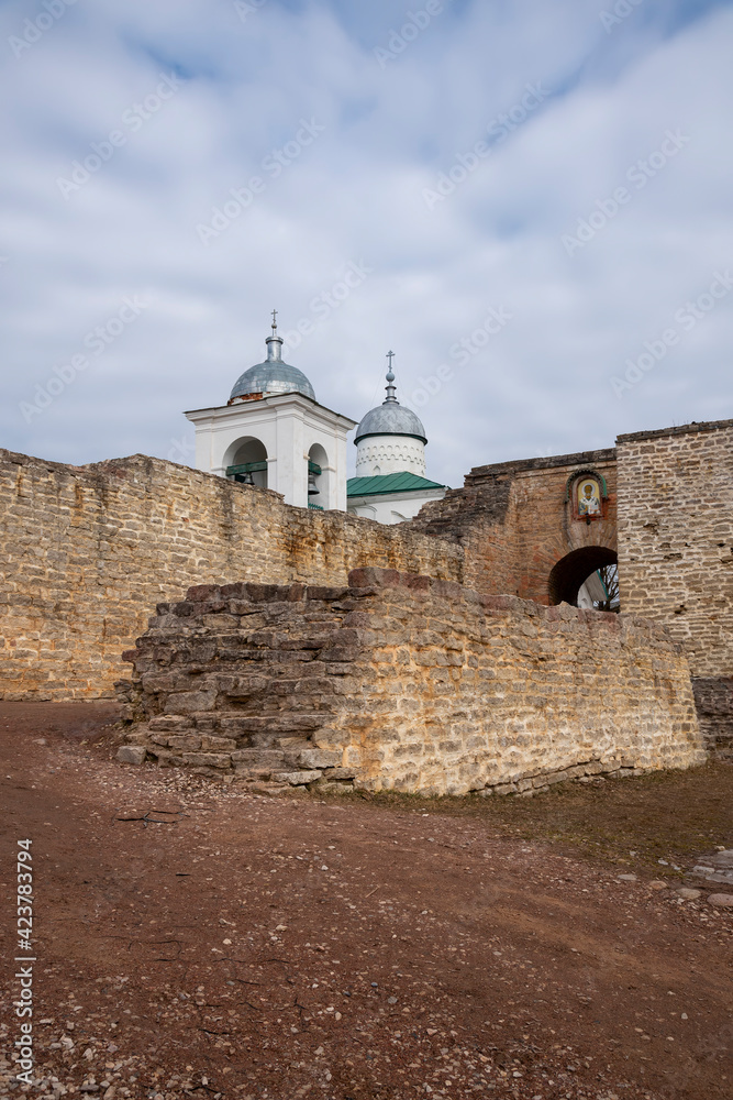 The Ancient fortress of Izborsk. The City Of Izborsk. Russia. 