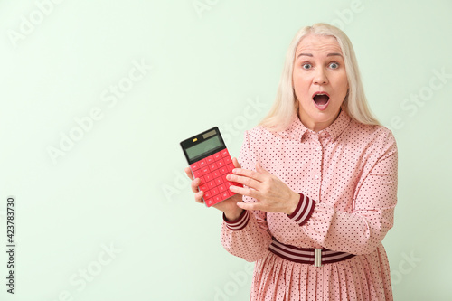Stressed mature woman with ...