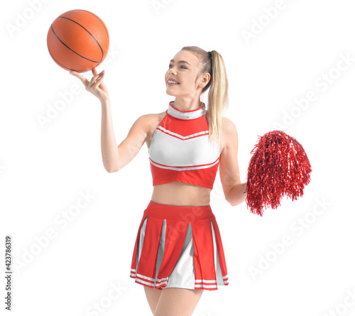 Beautiful young cheerleader...