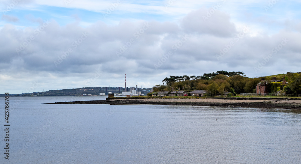 Cork harbor from the Spike Island, Cobh, Ireland