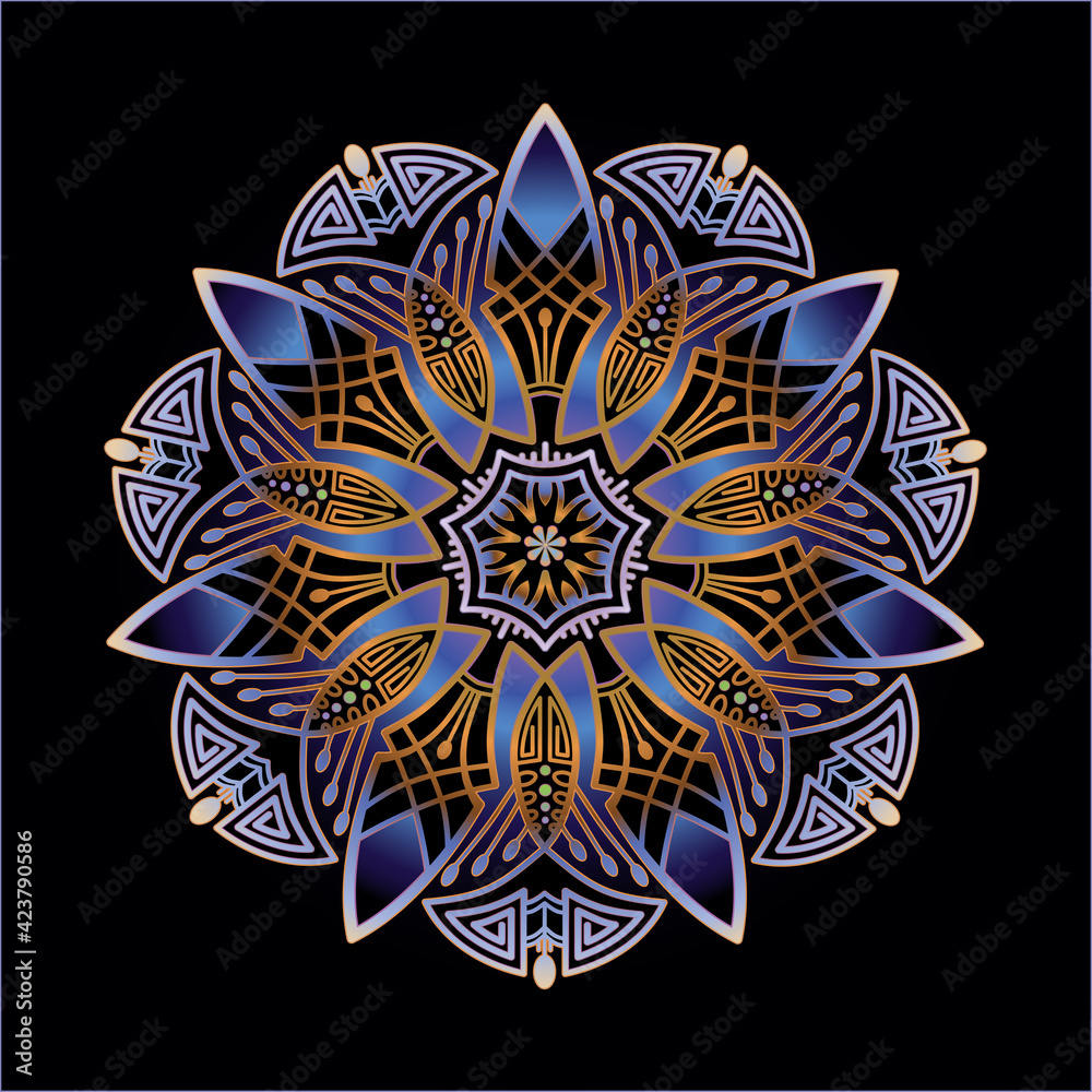 mandala art ornament for printing