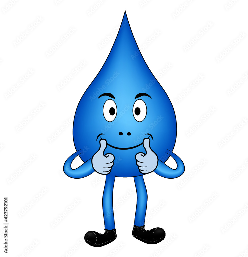 Caricatura sobre la gota de agua