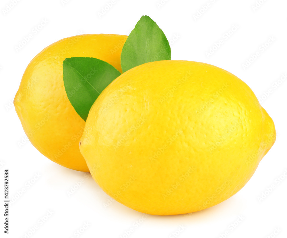 Lemons isolated on white background