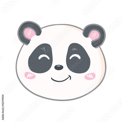 cute panda character vector design, greeting card, invitation, greeting card, poster © Vladimir