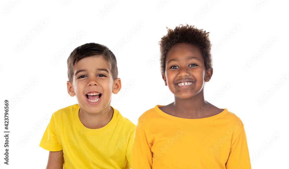 Obraz premium Two funny children playing