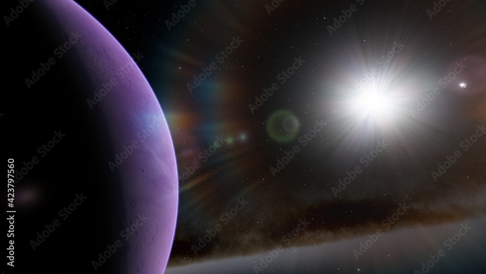 Beauty of deep space. Billions of galaxy in the universe Cosmic art background 3d render