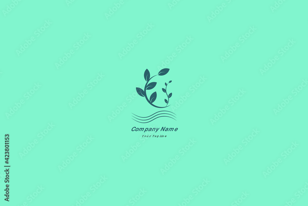 Green Tree Branch Logo Design