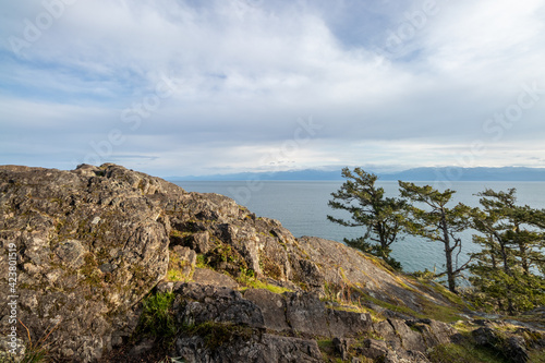 View of the sea and mountains from Creyke Point