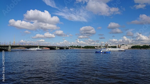 View from boat trip in Neva river