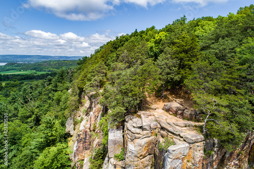 Aerial View of Gilbraltar Rock near Lodi Wisconsin