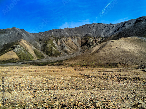 Landscape in Landmannalaugar, Fjallabak Nature Reserve, Iceland, Europe photo