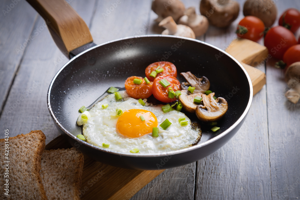 Sunny side up fried eggs