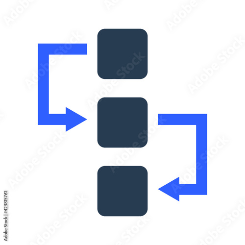 Work flow chart icon