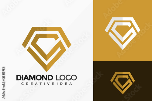 Letter S Luxury Diamond Logo Vector Design. Abstract emblem, designs concept, logos, logotype element for template.