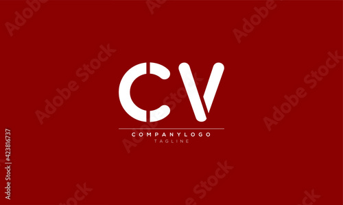 cv vc c and v Abstract initial monogram letter alphabet logo design