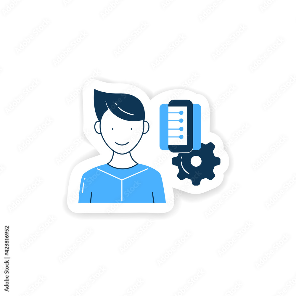 Information management sticker. Collect, manage, preserve, store and deliver information badge for design. Information overload vector emblem Information management sticker. Collect, manage, preserve, store and deliver information badge for design. Information overload vector emblem