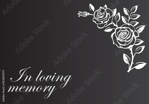 In loving memory illustration for funeral ceremony