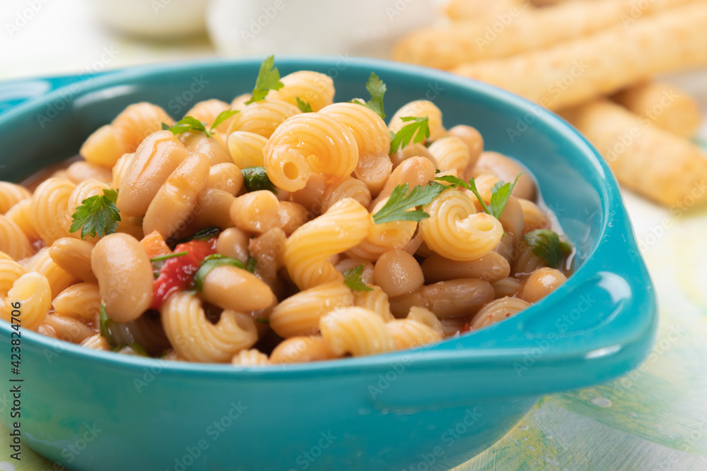 Italian pasta fagioli with kidney beans Italian pasta fagioli with kidney beans