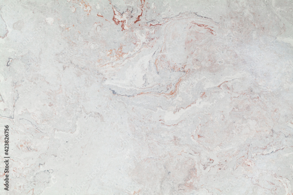 Natural gray marble texture with red veins