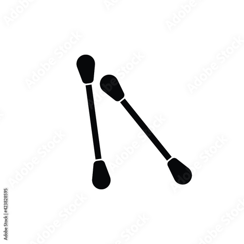 Cotton swab icon illustration