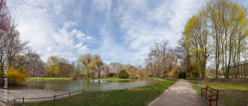 Kleinhesseloher See, Englischer Garten in Munich, Bavaria, Germany photo