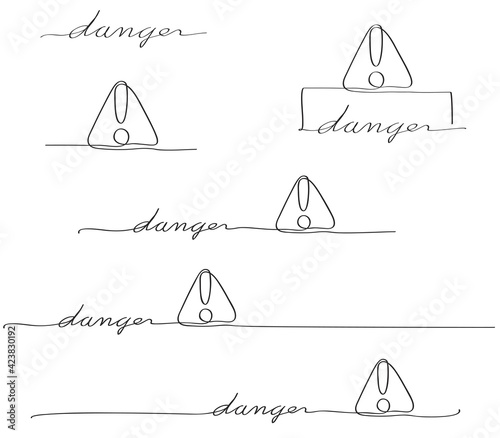 PANNEAU DANGER AVEC LIGNE CONTINUE MODIFIABLE