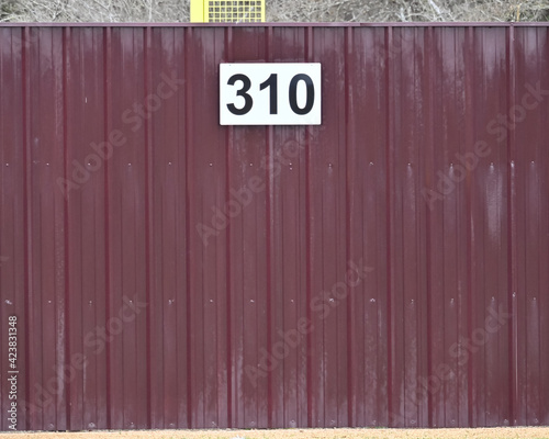 Baseball Field stadium wall in the outfield