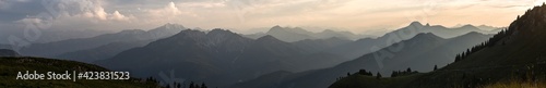 Panorama view from Rotwand mountain in Bavaria, Germany © BirgitKorber