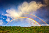 Double Rainbow and Clouds