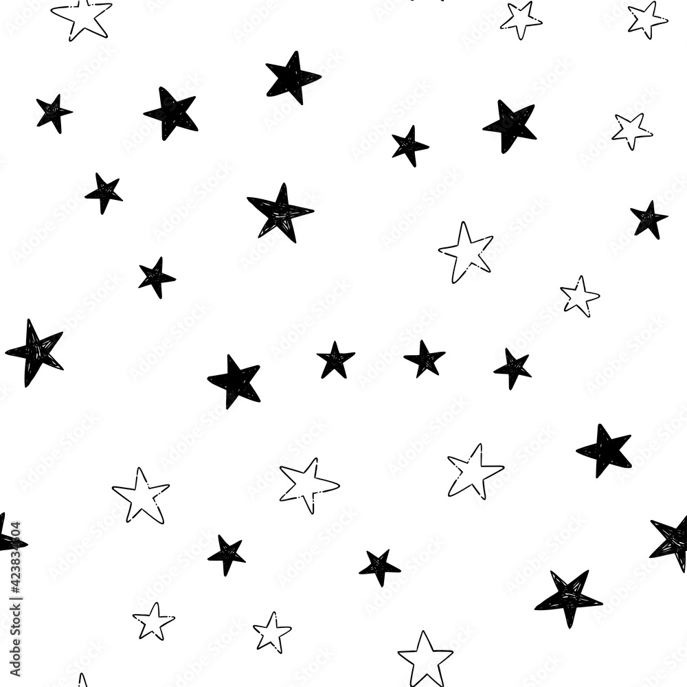 Star doodle seamless pattern. Background texture. Star doodle seamless pattern. Background texture.