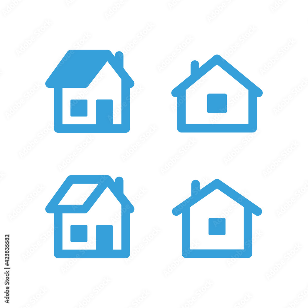 Set of house vector icons. Homes clipart symbols. Home pictogram collection. Set of house vector icons. Homes clipart symbols. Home pictogram collection.