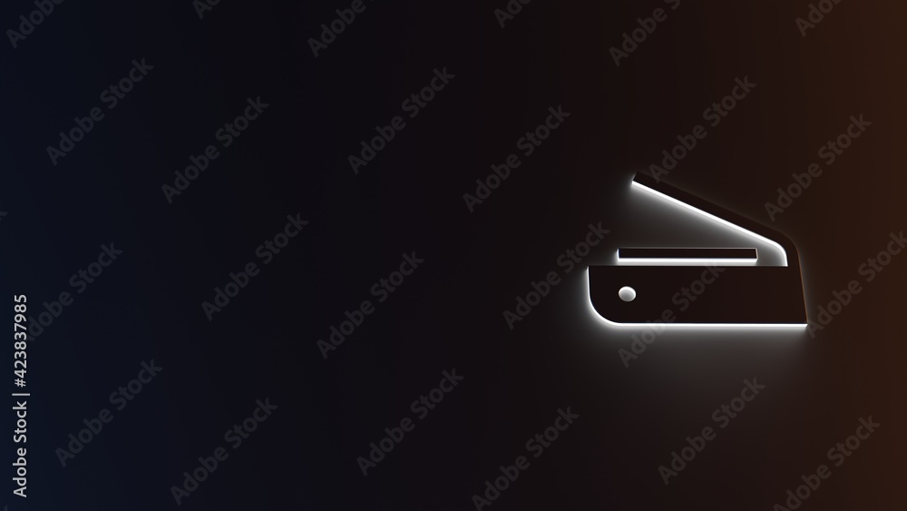 3d rendering of white light stripe symbol of scanner on dark background 3d rendering of white light stripe symbol of scanner on dark background