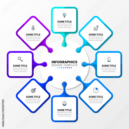 Infographic design template. Creative concept with 8 steps