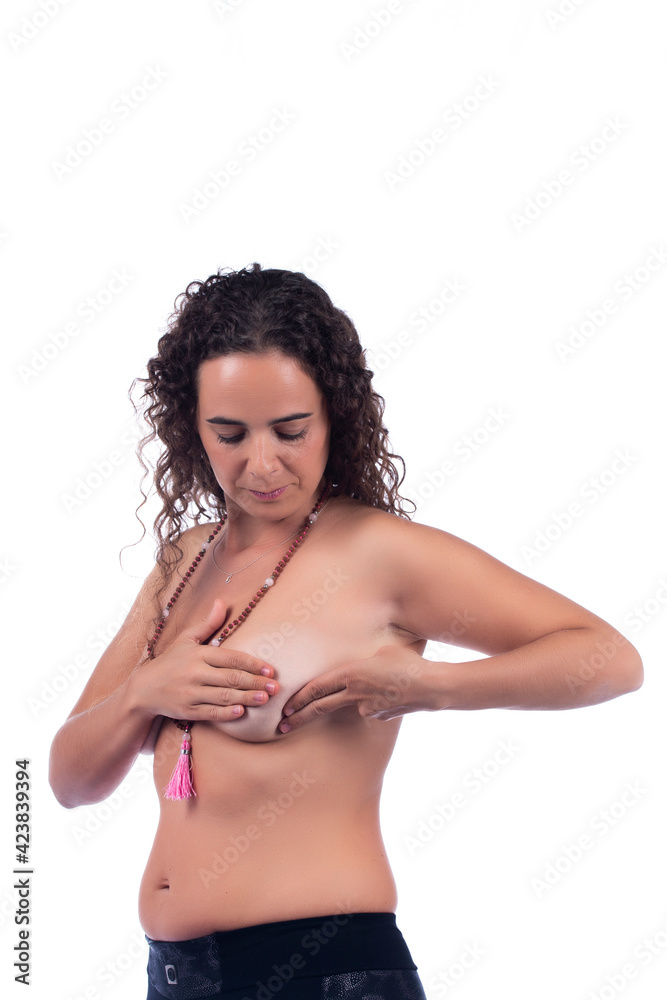 Fototapeta premium woman Breast self examination