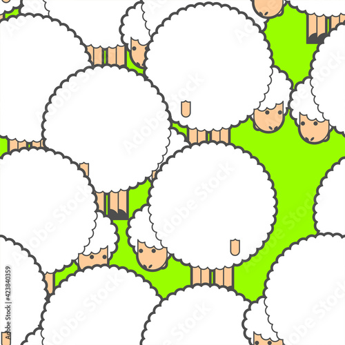 Sheep ass pattern seamless. Ram back background. Animal vector texture