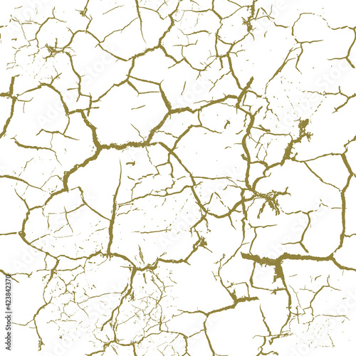 A seamless old background with cracks. Vector illustration