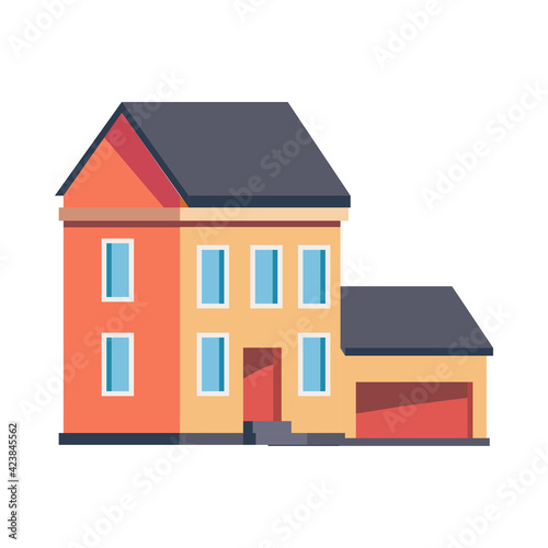 Isolated orange house