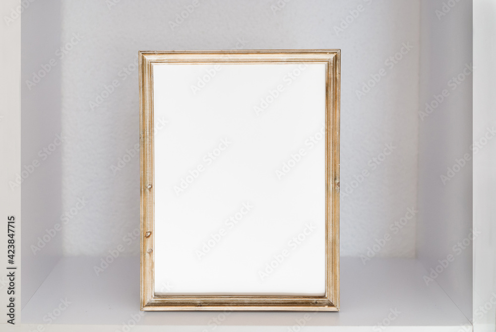 Mock up frame with white blank card. Mockup Template with copy space for your design or text.