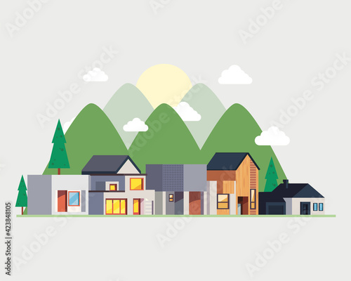 houses at landscape