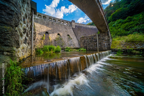 Beautiful view of the old water dam in Zagorze Slaskie, Poland photo