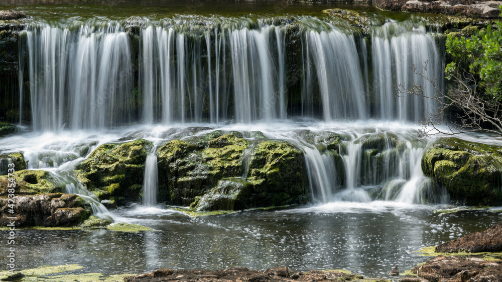 View of Aysgarth Falls at Aysgarth in The Yorkshire Dales National Park